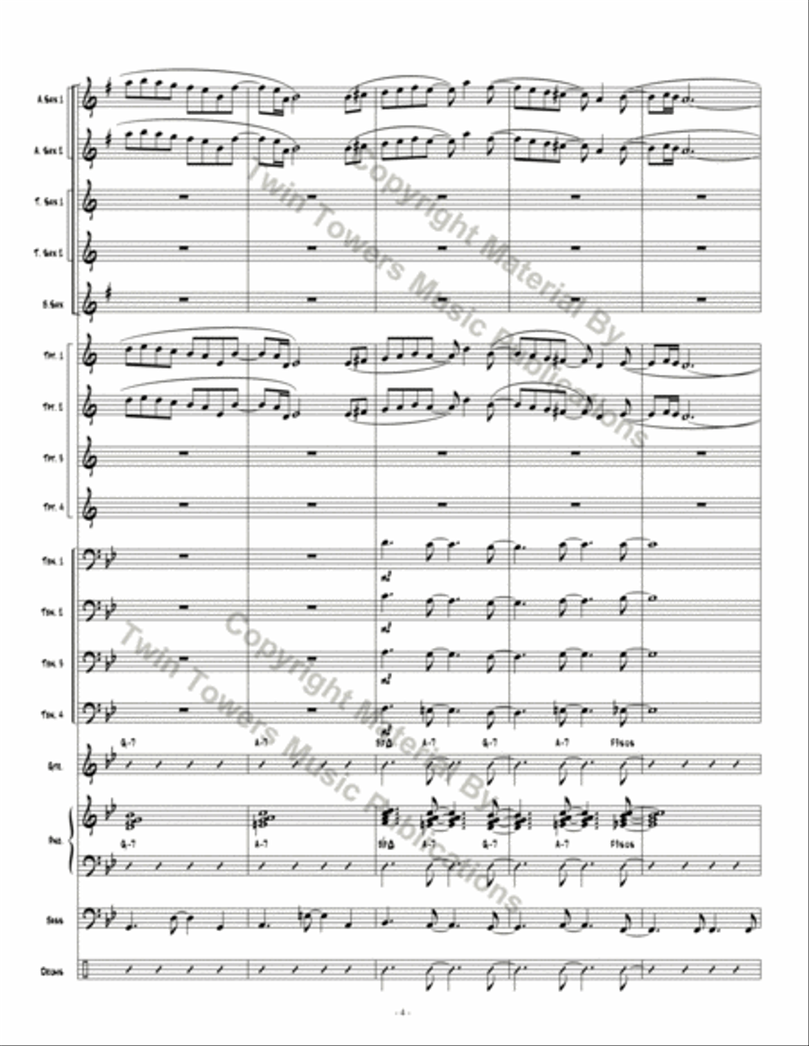 Skyline Bossa Skyline Bossa Jazz Ensemble scores gallery preview page 5