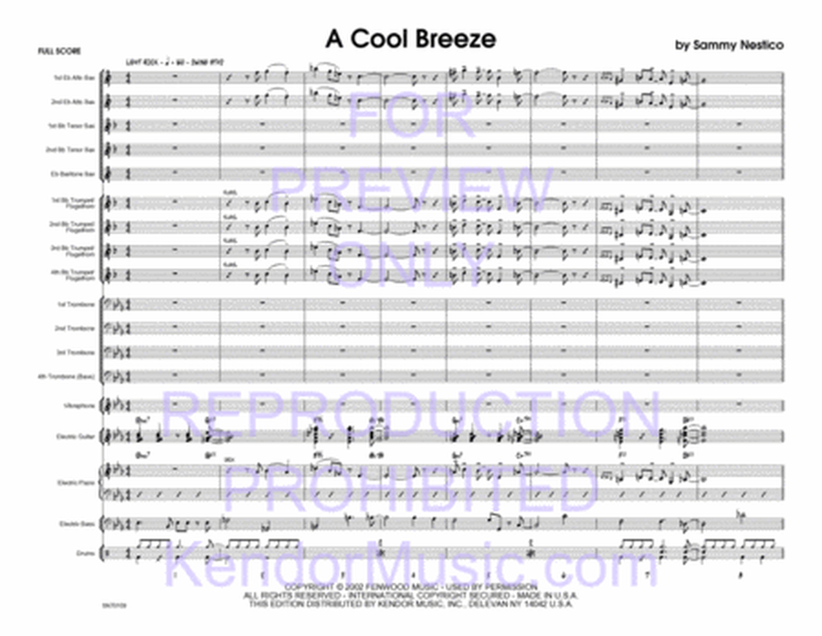 Cool Breeze, A (Full Score)