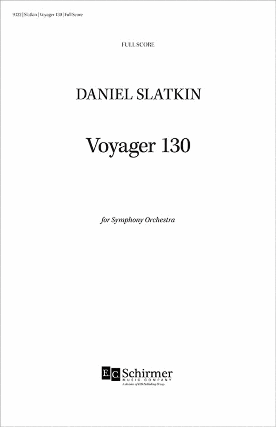 Voyager 130 (Additional Full Score) Full Orchestra scores gallery preview page 1