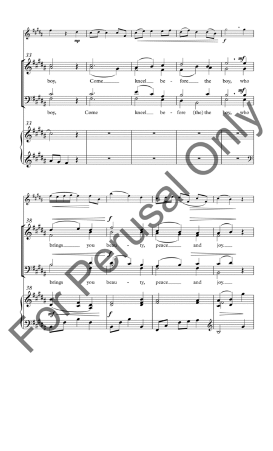 Beauty, Peace and Joy 4-Part scores gallery preview page 6