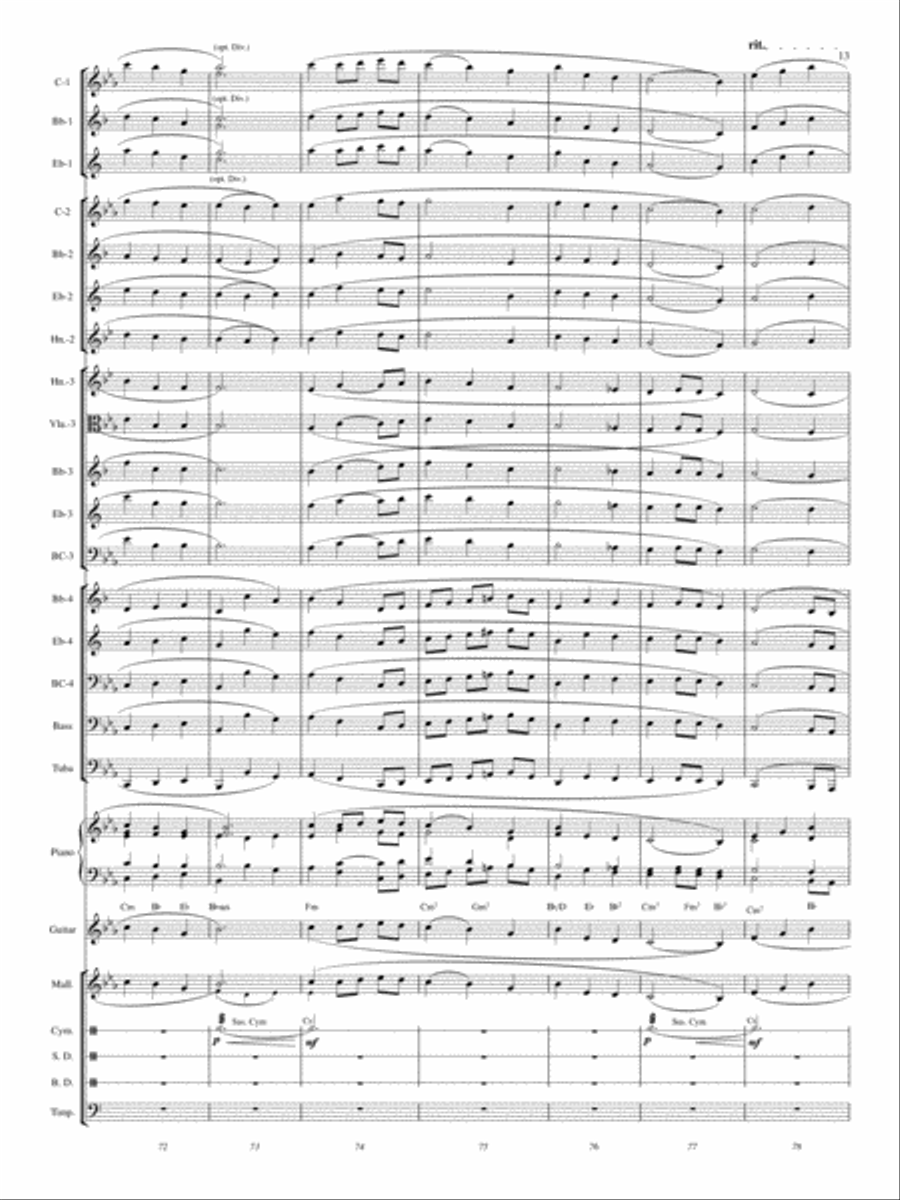 A Festival of Hymns A Festival of Hymns Concert Band scores gallery preview page 12