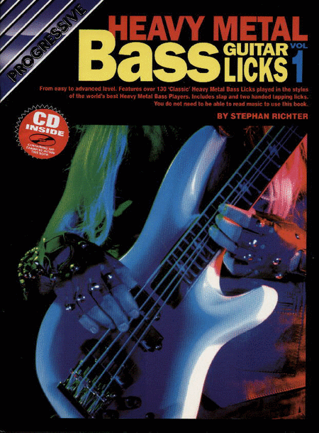 Progressive Heavy Metal Bass Licks Book 1 (Book/CD)