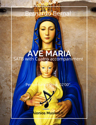 Book cover for Ave Maria - SATB with Cuatro accompaniment