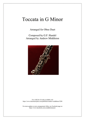 Book cover for Toccata in G Minor arranged for Oboe Duet