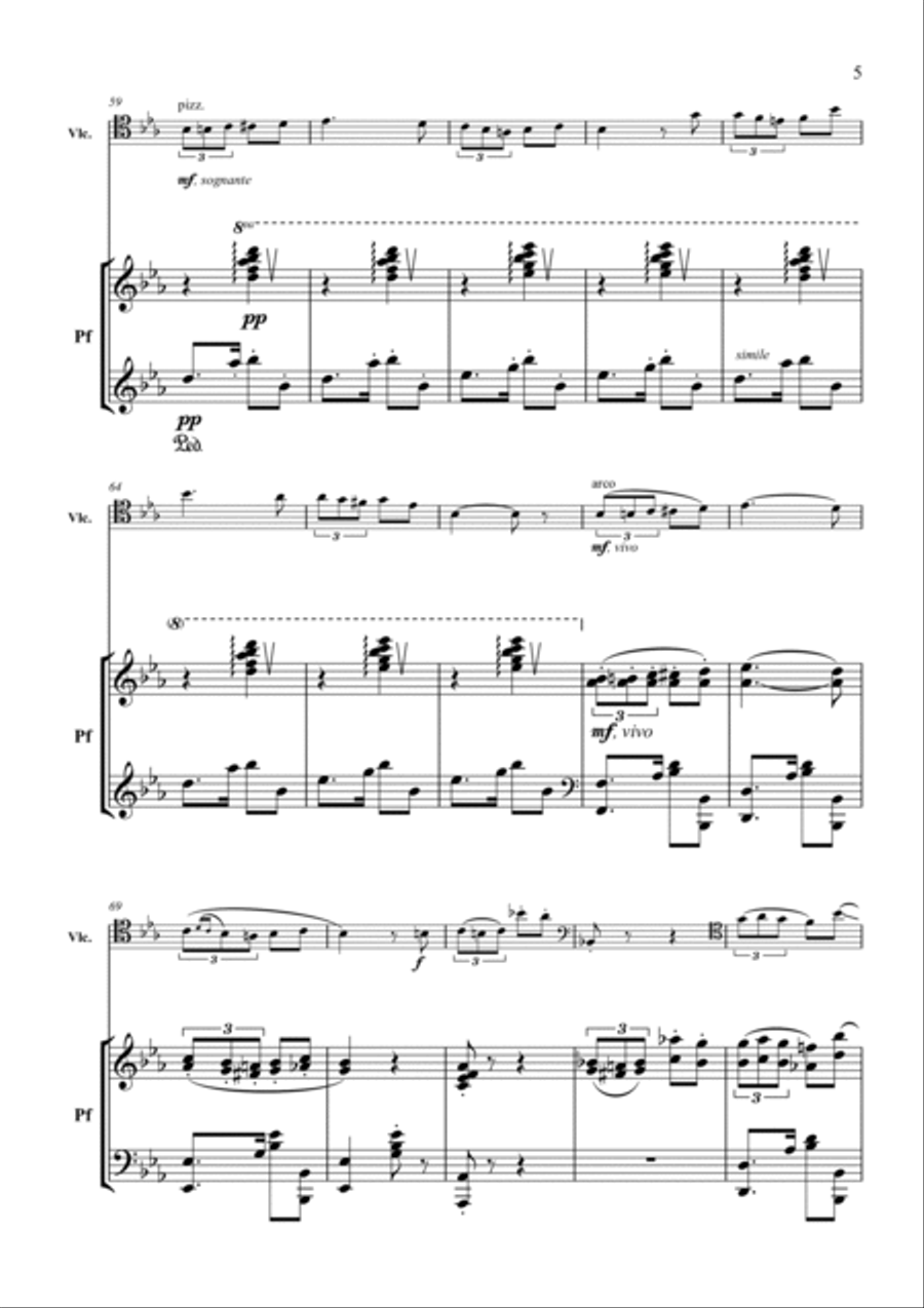 Flores de Romana (for Cello and Piano) Piano scores gallery preview page 6