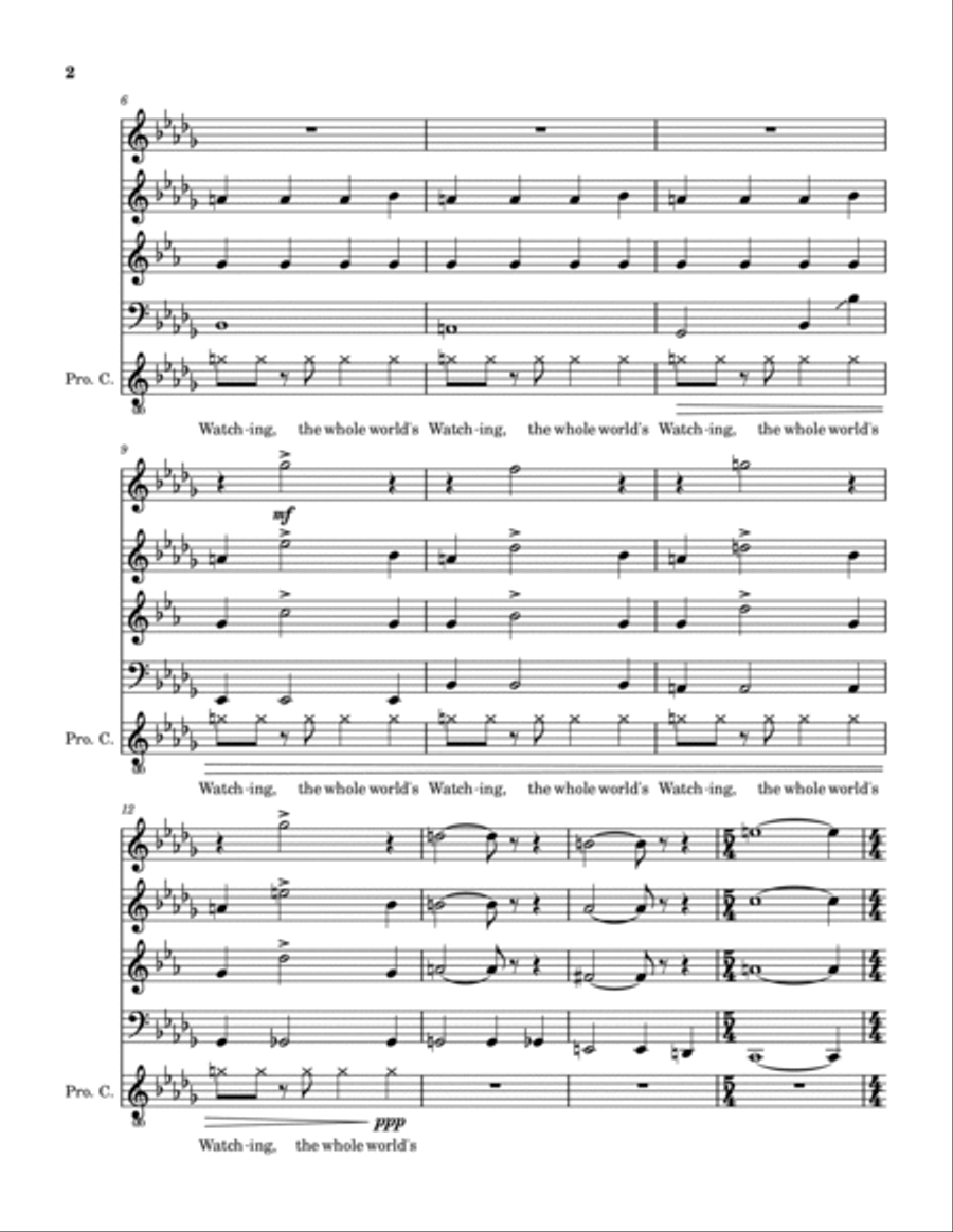 Someday (August 29, 1968) Woodwind Quartet scores gallery preview page 3