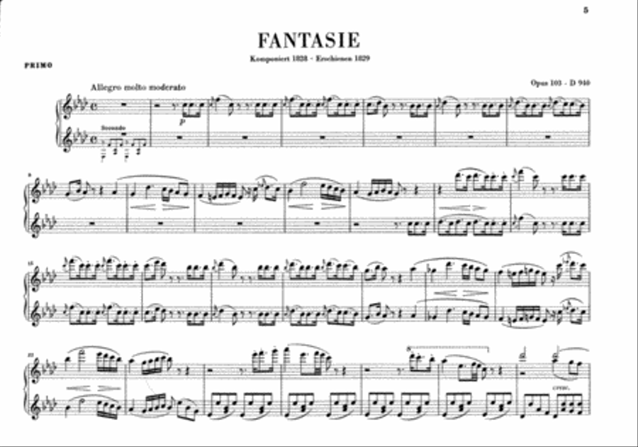 Fantasy in F Minor Op. 103 D 940