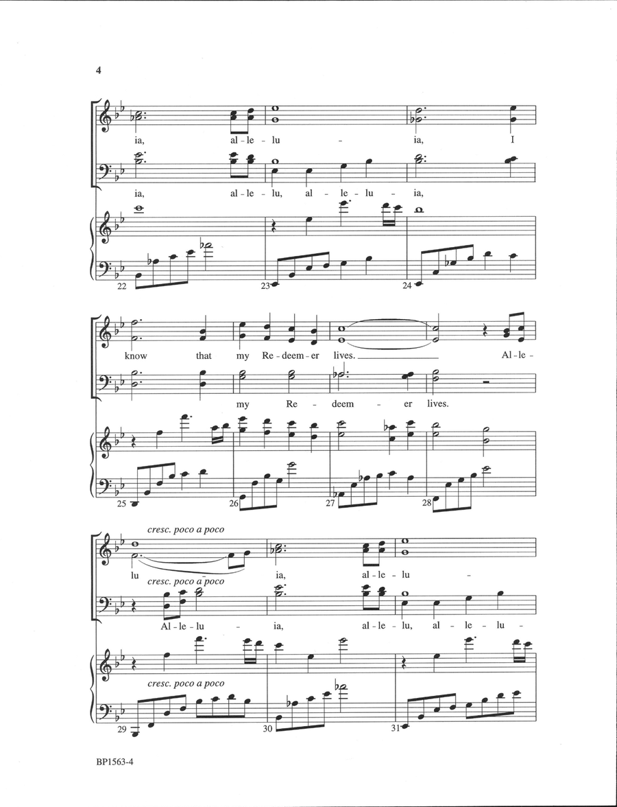 I Know That My Redeemer Lives - Courtney 4-Part scores gallery preview page 4