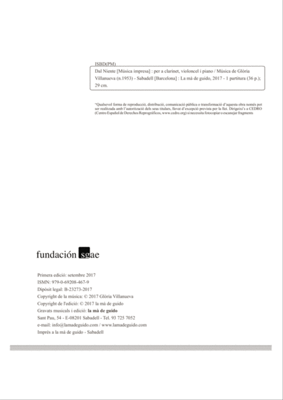 Dal Niente Clarinet scores gallery preview page 4