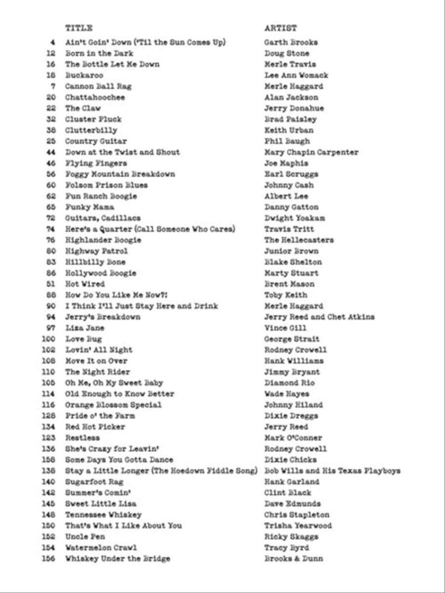 Bootleg Country Guitar Tabs Electric Guitar scores gallery preview page 2