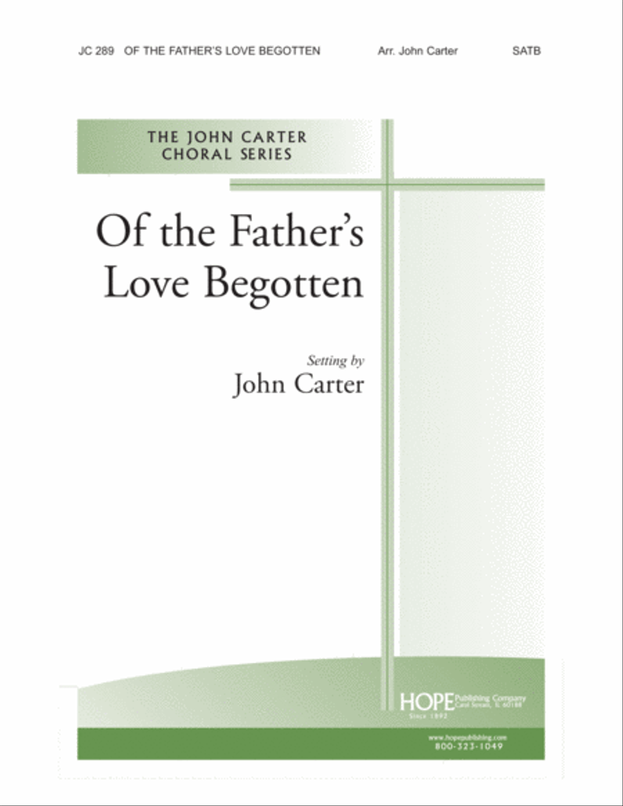 Of the Father's Love Begotten 4-Part scores gallery preview page 1