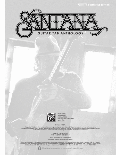 Santana -- Guitar TAB Anthology