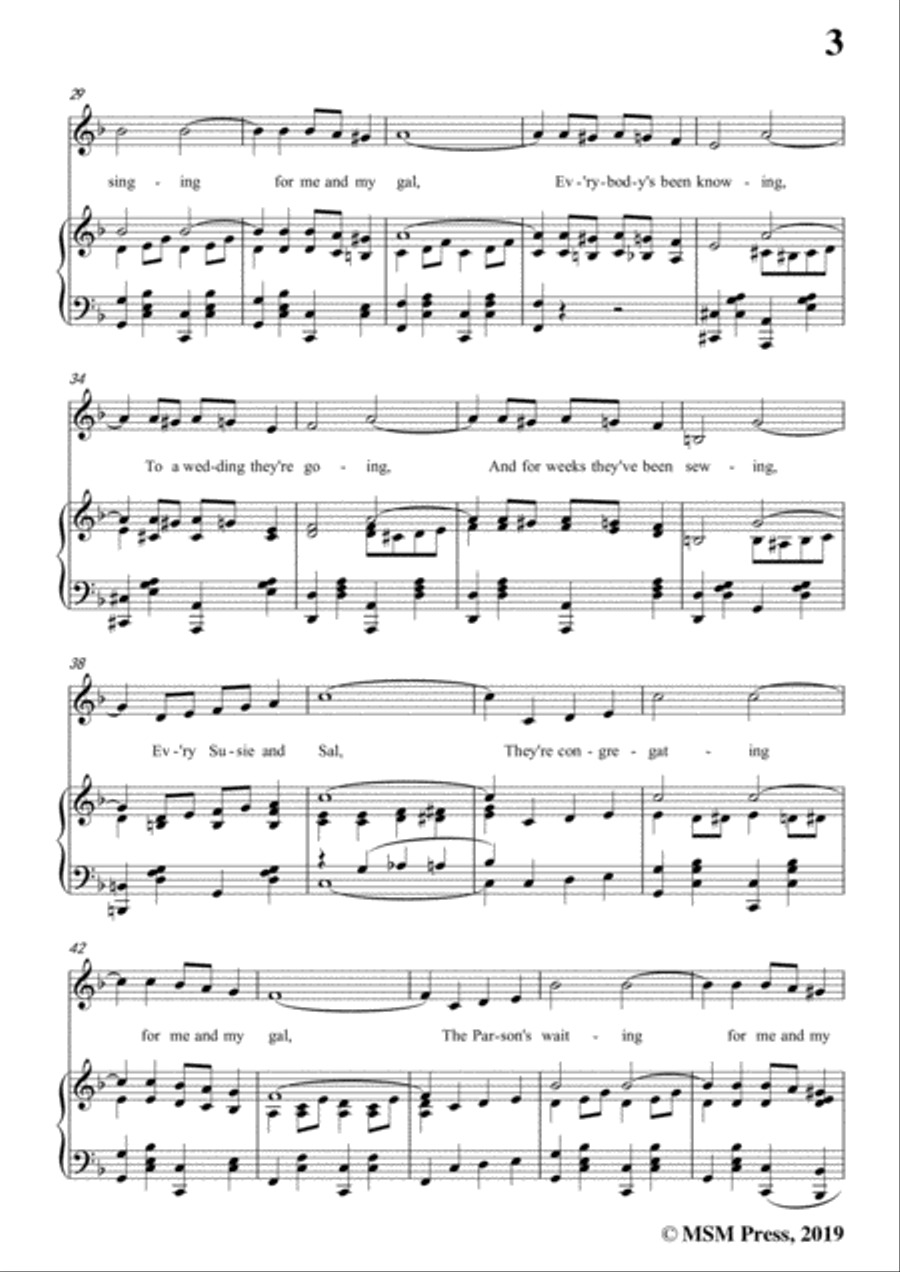 George Meyer-For Me and My Gal,in F Major,for Voice&Piano Voice scores gallery preview page 5