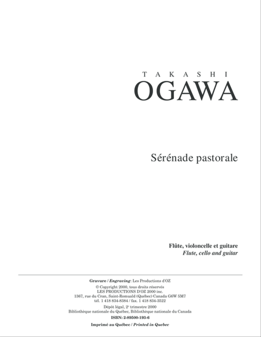 Sérénade pastorale Sérénade pastorale Flute scores gallery preview page 1