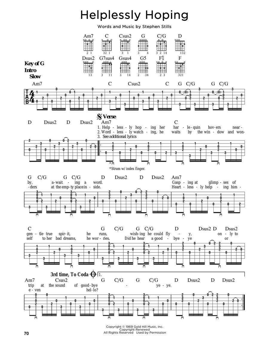 Helplessly Hoping Helplessly Hoping Guitar scores gallery preview page 1