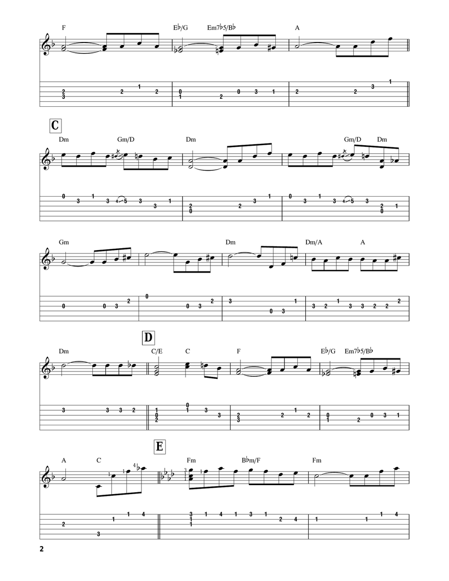 The Godfather (Love Theme) Guitar Tablature scores gallery preview page 2