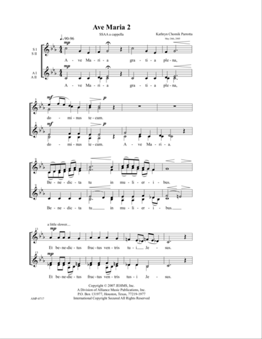 Ave Maria 2 Ave Maria 2 SSAA scores gallery preview page 3