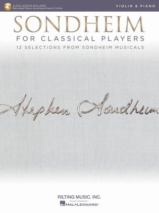Book cover for Sondheim for Classical Players