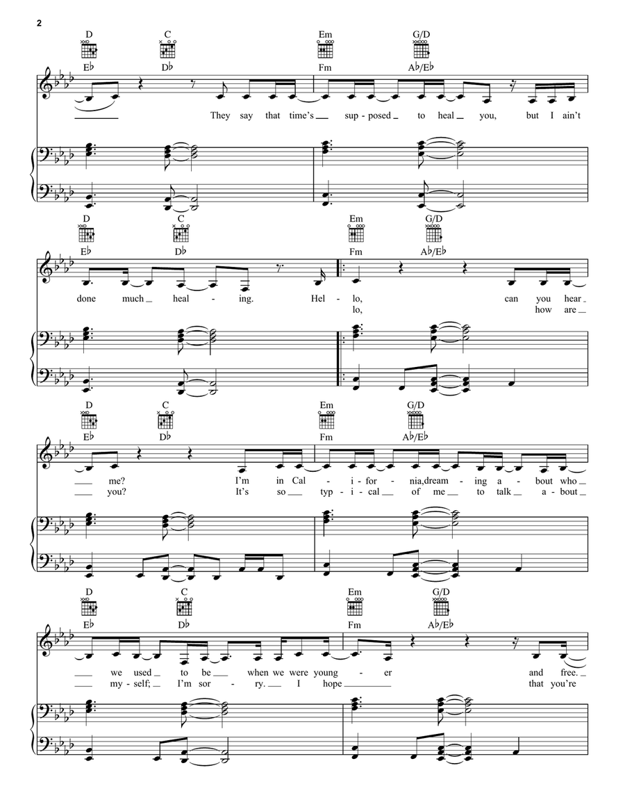 Hello Piano, Vocal scores gallery preview page 2