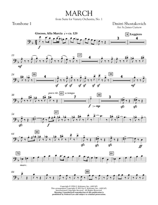 March from Suite for Variety Orchestra, No. 1 - Trombone 1