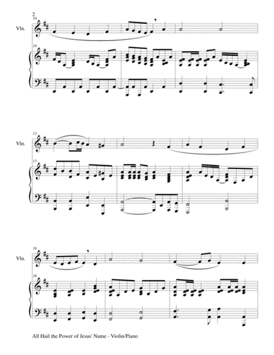 ALL HAIL THE POWER OF JESUS' NAME (Violin/Piano and Violin Part) image number null