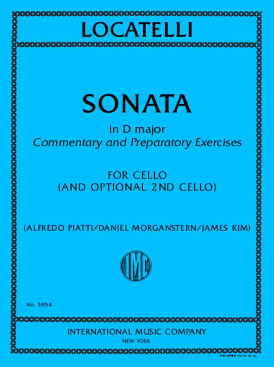Sonata In D Major: Commentary And Preparatory Exercises For Cello (And Optional 2Nd Cello) Score and Part scores gallery preview page 1