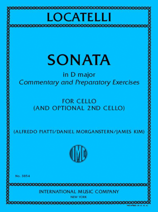 Book cover for Sonata In D Major: Commentary And Preparatory Exercises For Cello (And Optional 2Nd Cello)