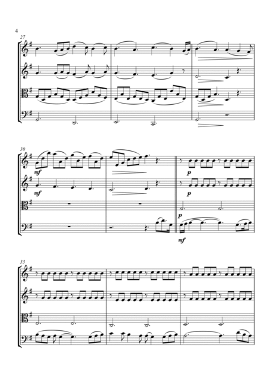 Perfect String Quartet scores gallery preview page 4