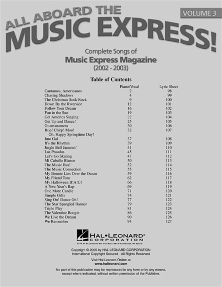 All Aboard the Music Express Vol. 3 Choir scores gallery preview page 2