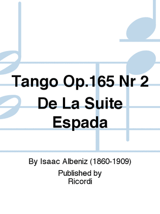 Tango Op.165 Nr 2 De La Suite Espaða