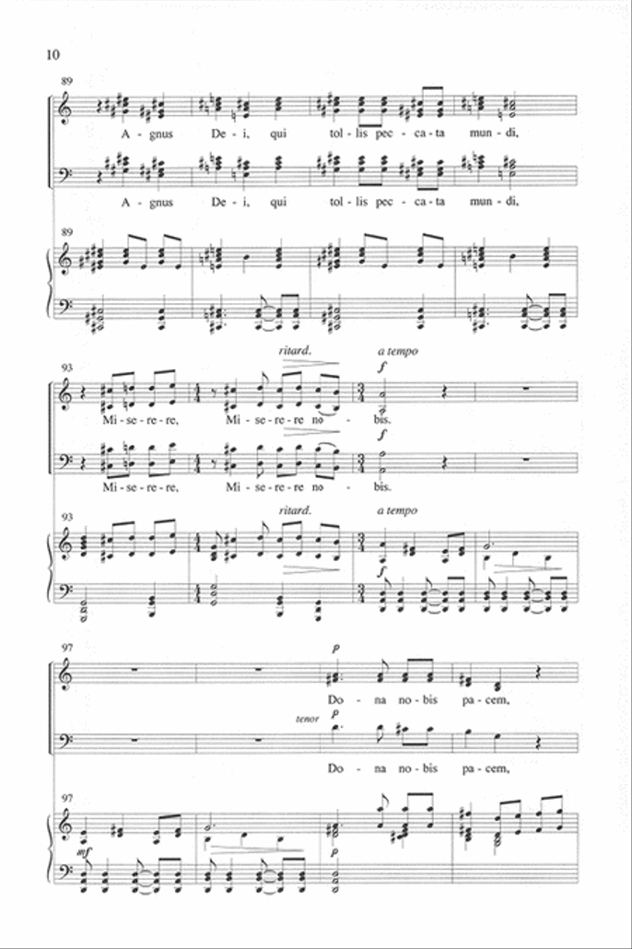 Agnus Dei - SATB 4-Part scores gallery preview page 9