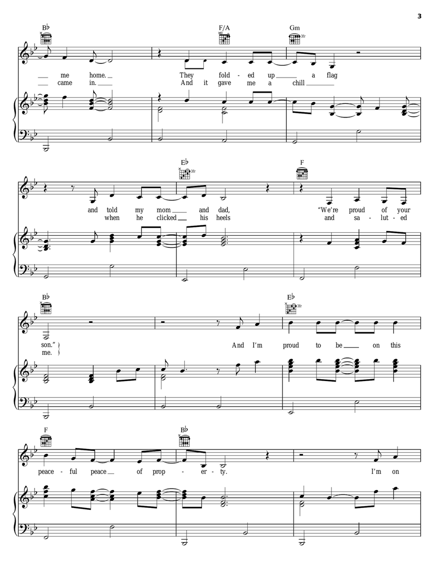 Arlington Piano, Vocal, Guitar scores gallery preview page 3