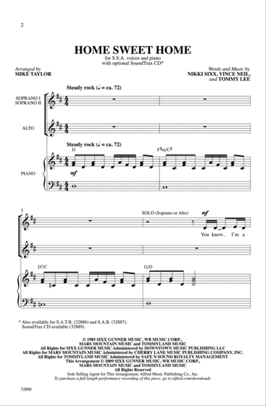Home Sweet Home Home Sweet Home Women's Choir scores gallery preview page 2