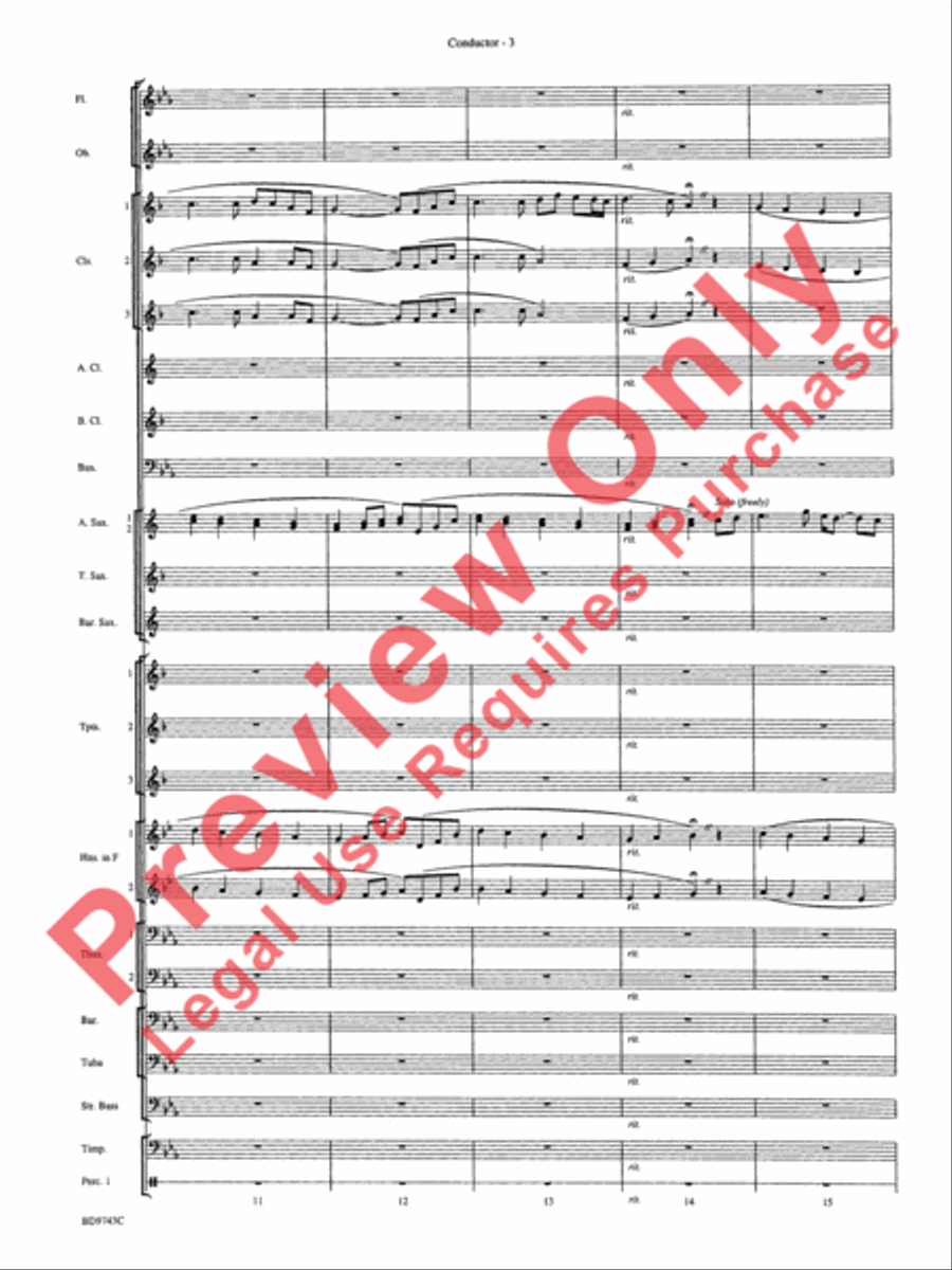 To a Distant Place Concert Band scores gallery preview page 6