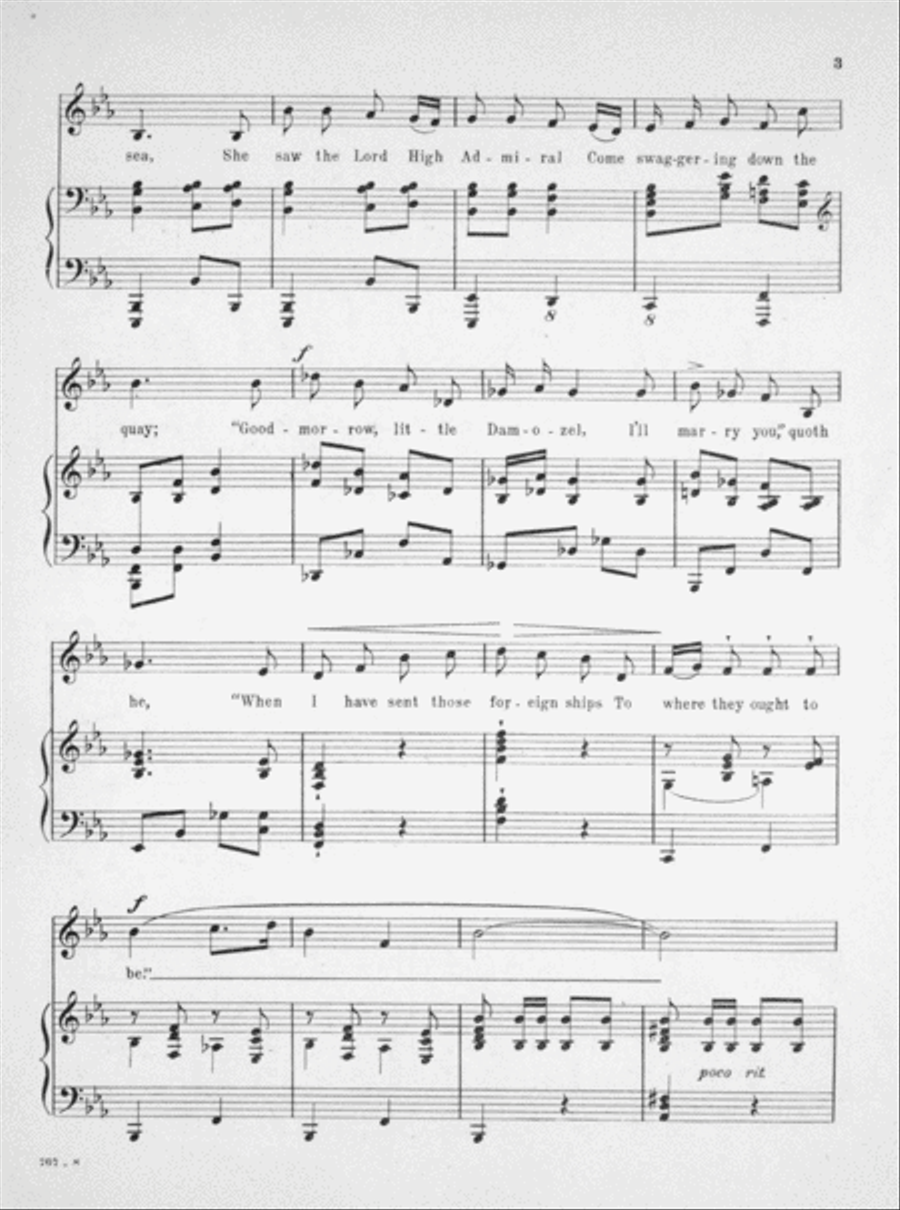 The Little Damozel. Song Voice scores gallery preview page 3