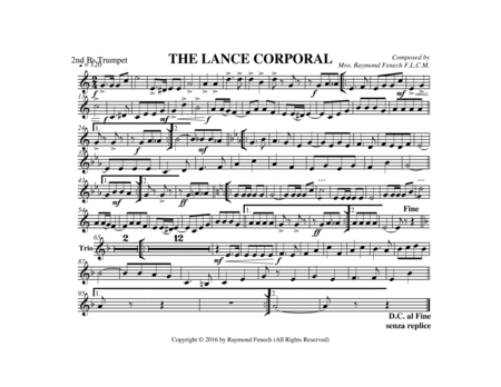 The Lance Corporal (Military March) - For Pep Band; Concert Band; Marching Band image number null
