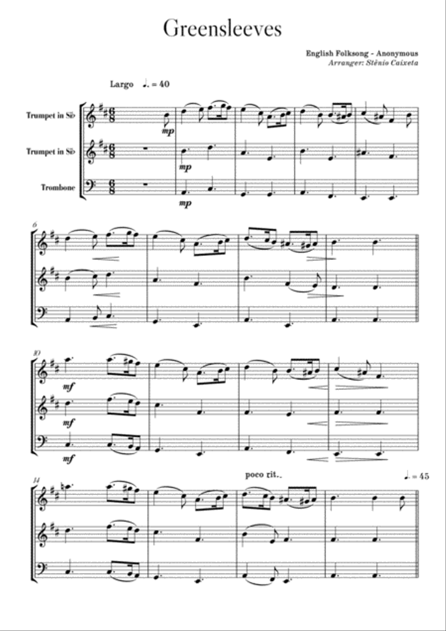 GREENSLEEVES GREENSLEEVES Brass Duet scores gallery preview page 3