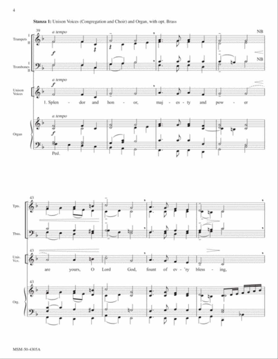 Splendor and Honor Choir scores gallery preview page 4