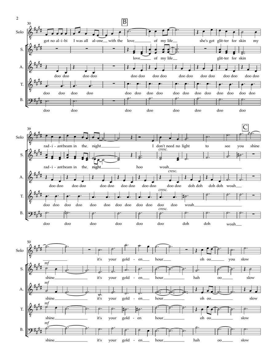 Golden Hour Divisi scores gallery preview page 2