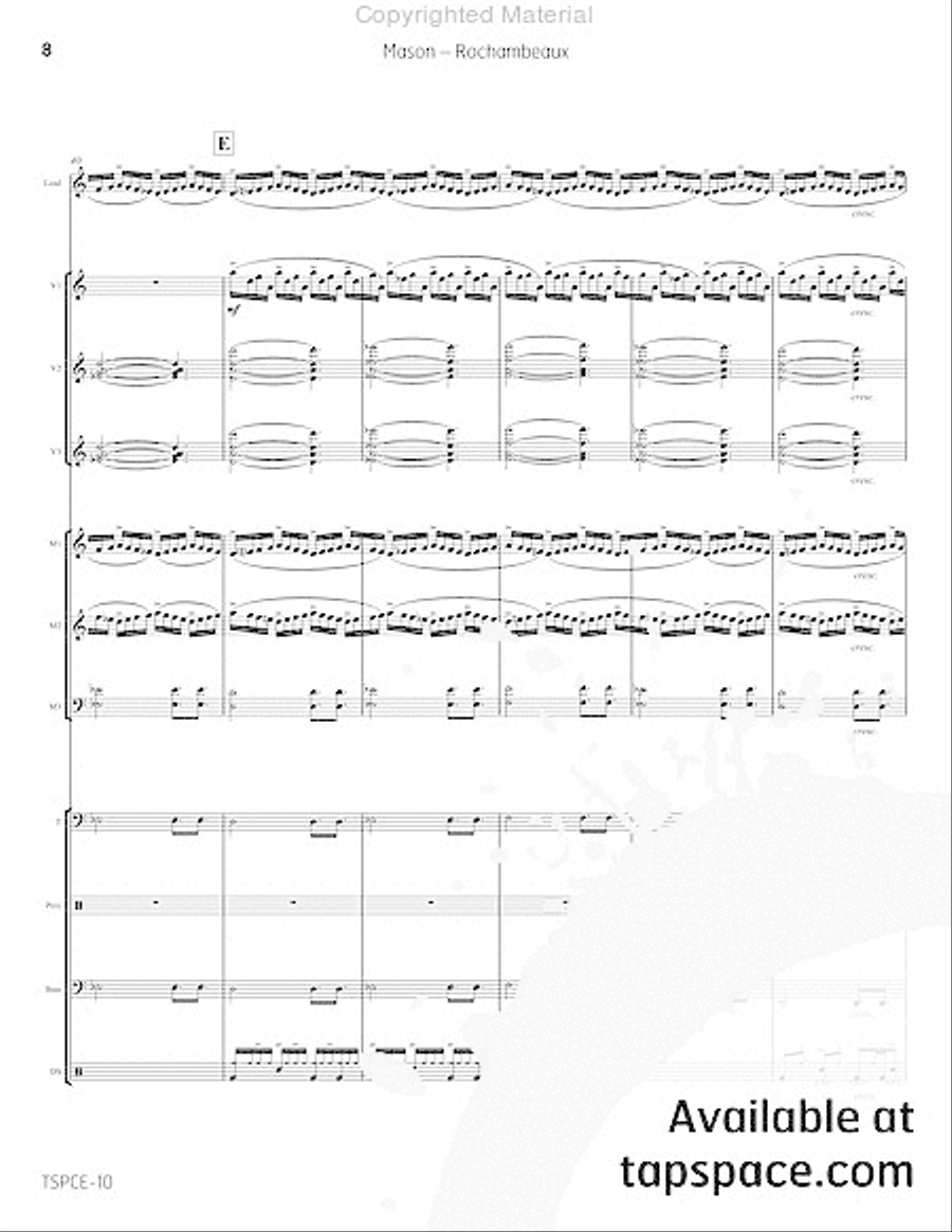 Rochambeaux Percussion Ensemble scores gallery preview page 13