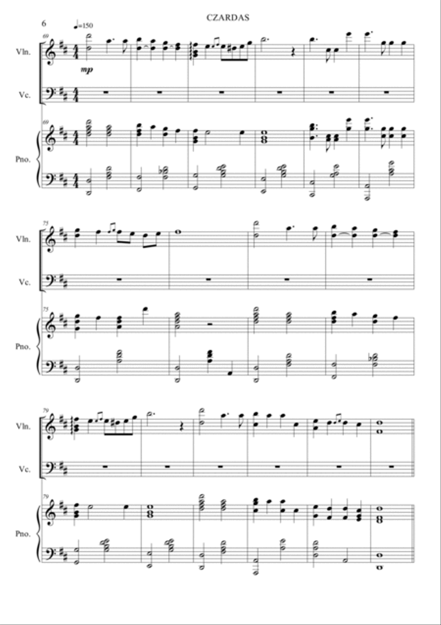 Czardas Piano Trio scores gallery preview page 6