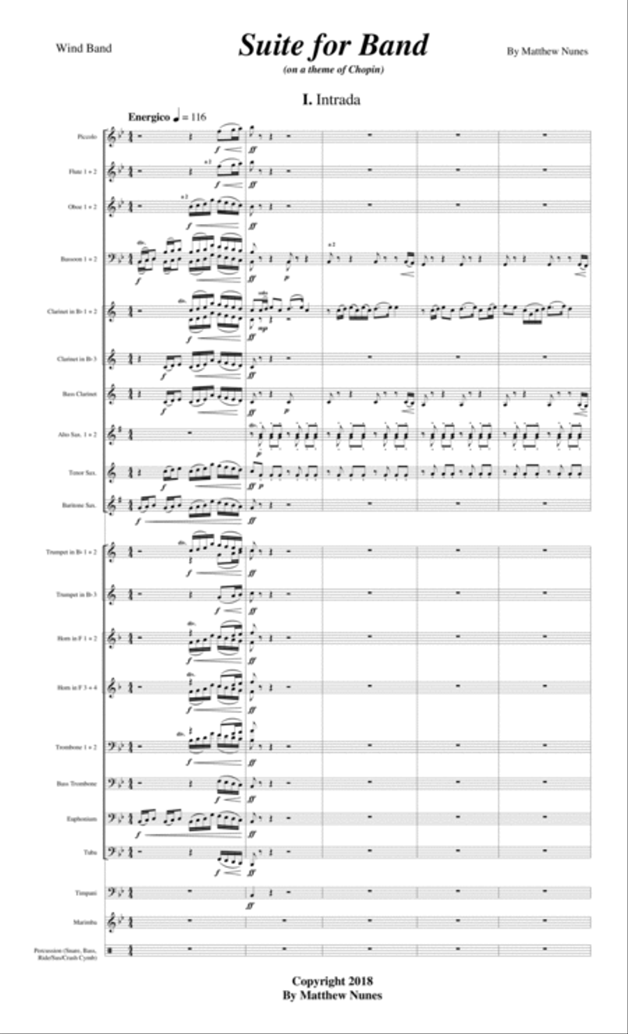 Suite for Band (on a theme of Chopin) Concert Band scores gallery preview page 3