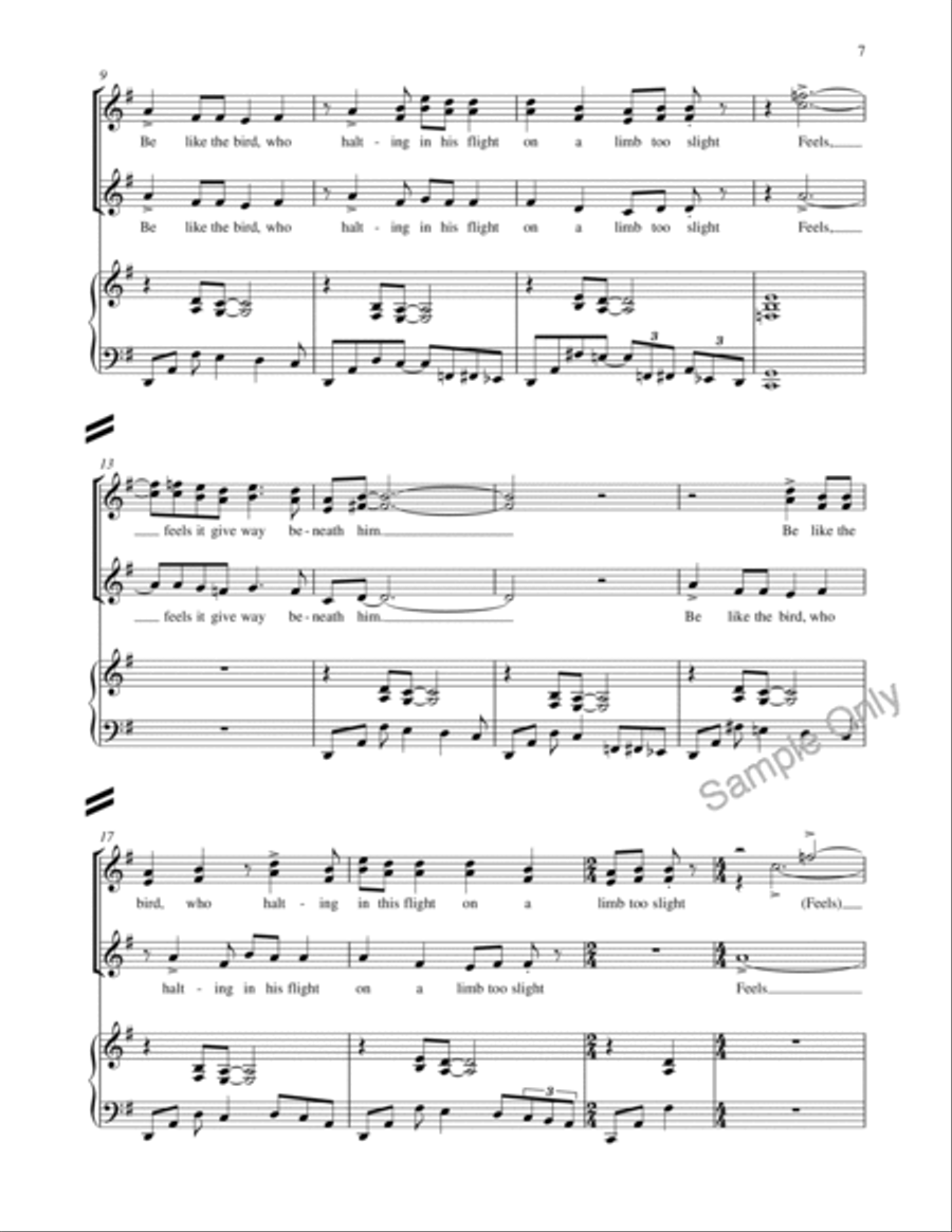 Be Like A Bird SSA scores gallery preview page 9