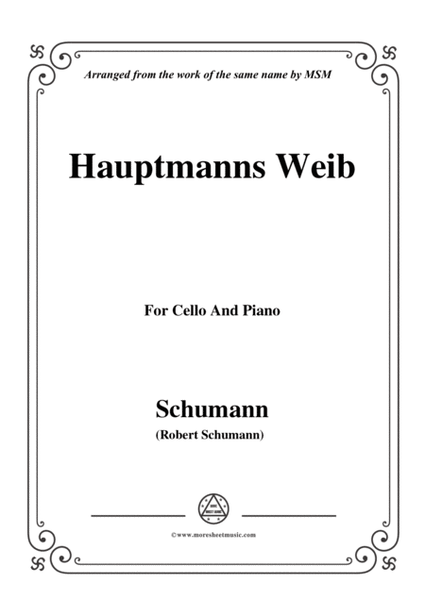 Schumann-Hauptmanng Weib,for Cello and Piano image number null