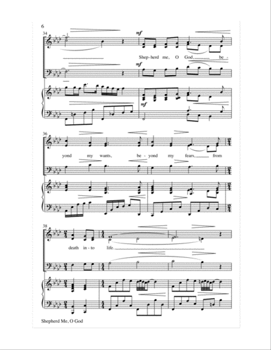 Shepherd Me, O God 3-Part scores gallery preview page 6