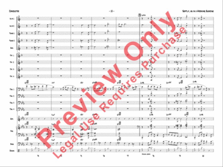 Softly, As in a Morning Sunrise Jazz Ensemble scores gallery preview page 13