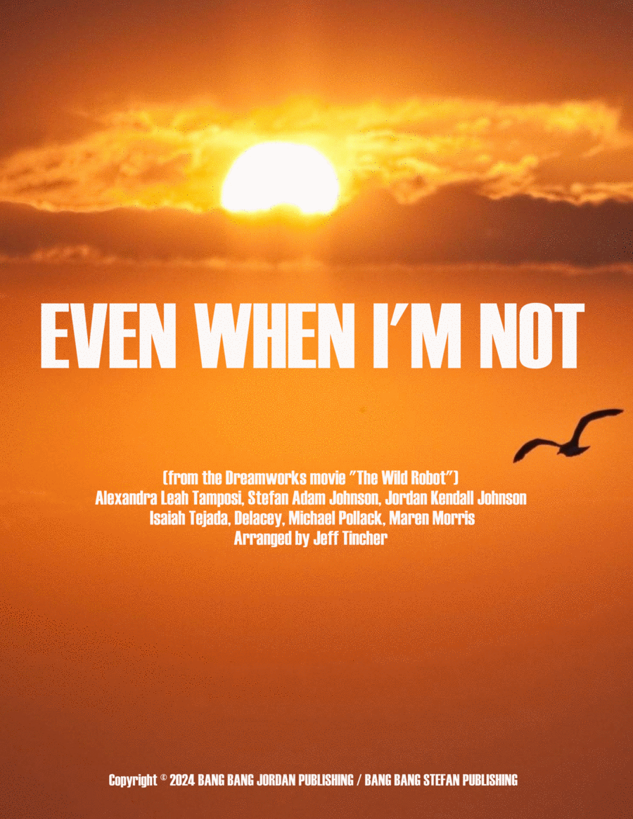 Even When I'm Not Piano, Vocal, Guitar scores gallery preview page 1