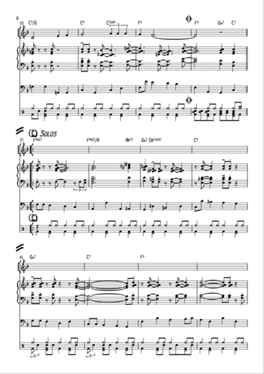 Blue Christmas Jazz Ensemble scores gallery preview page 4