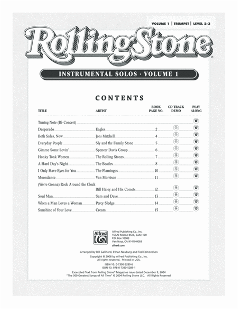 Selections from Rolling Stone Magazine's 500 Greatest Songs of All Time (Instrumental Solos) Trumpet Solo scores gallery preview page 2