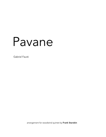 Pavane for Woodwind Quintet image number null